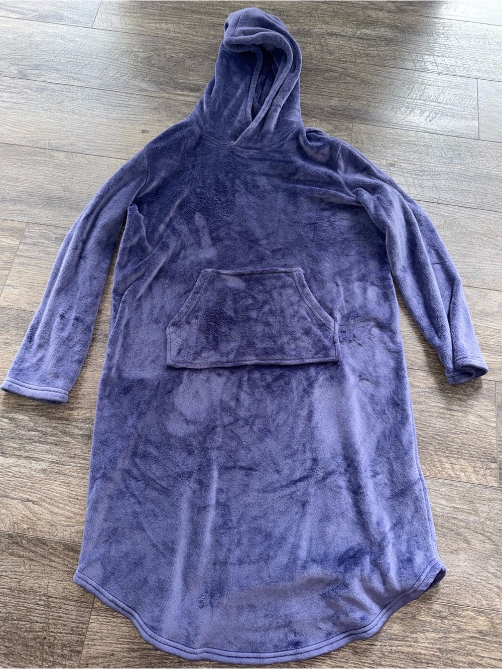 Plush Hooded Pullover Sweater - Deep Purple